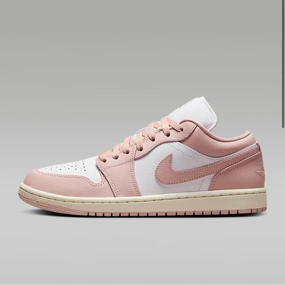 Jordan Women's Pink and White Sneakers - Picture 3 of 7